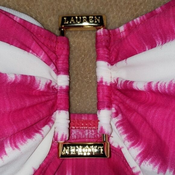 Lauren Ralph Tie‎ Dye Tankini Swimsuit Pink White 8 - Picture 2 of 9